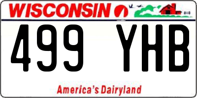 WI license plate 499YHB