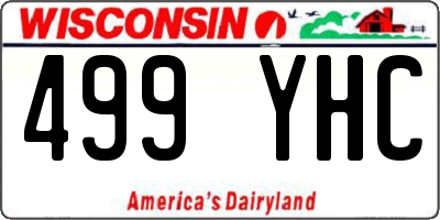 WI license plate 499YHC