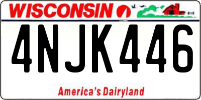 WI license plate 4NJK446