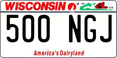 WI license plate 500NGJ