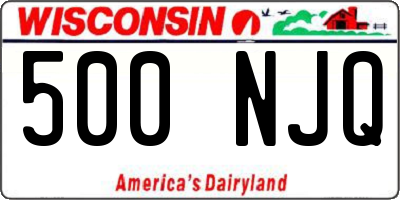 WI license plate 500NJQ