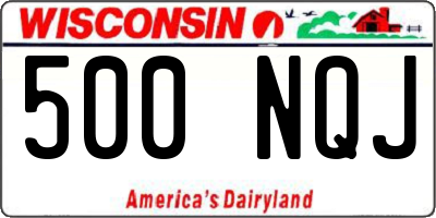 WI license plate 500NQJ