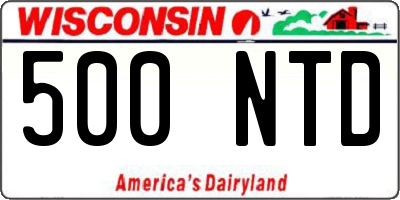 WI license plate 500NTD