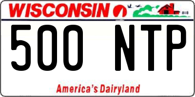 WI license plate 500NTP