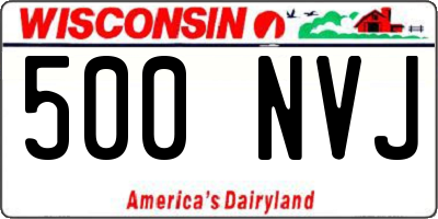 WI license plate 500NVJ