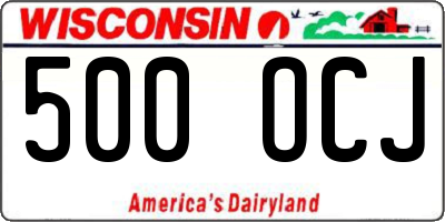 WI license plate 500OCJ