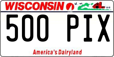 WI license plate 500PIX