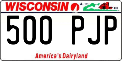 WI license plate 500PJP