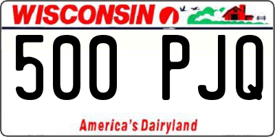 WI license plate 500PJQ