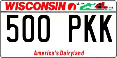 WI license plate 500PKK