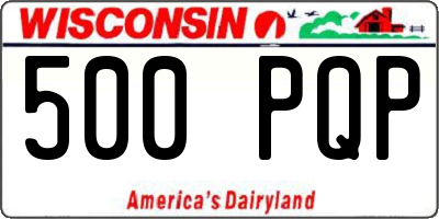 WI license plate 500PQP