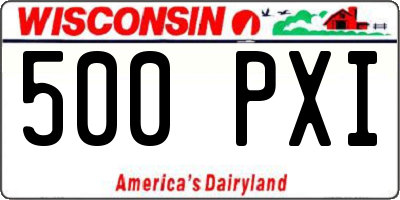 WI license plate 500PXI