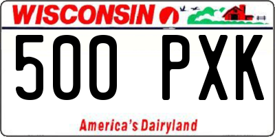 WI license plate 500PXK