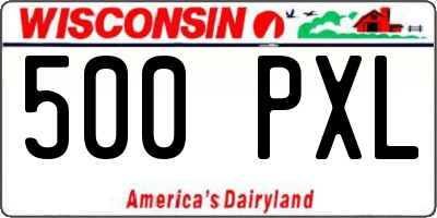 WI license plate 500PXL