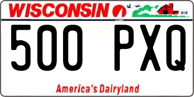 WI license plate 500PXQ
