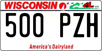 WI license plate 500PZH