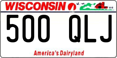 WI license plate 500QLJ