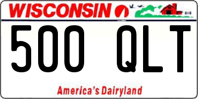 WI license plate 500QLT