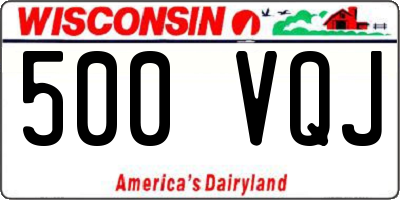 WI license plate 500VQJ