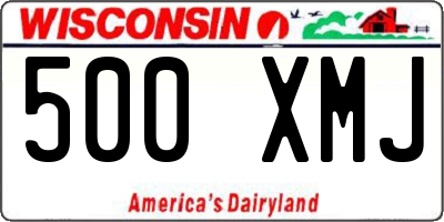WI license plate 500XMJ