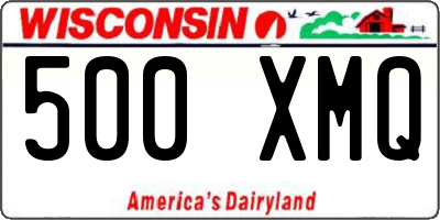 WI license plate 500XMQ