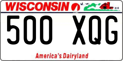 WI license plate 500XQG