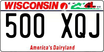 WI license plate 500XQJ