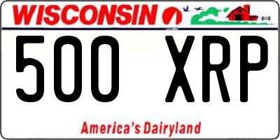 WI license plate 500XRP
