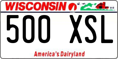 WI license plate 500XSL
