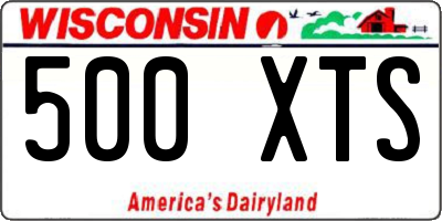 WI license plate 500XTS