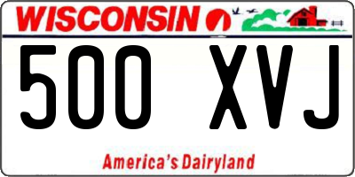 WI license plate 500XVJ