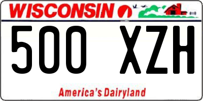 WI license plate 500XZH