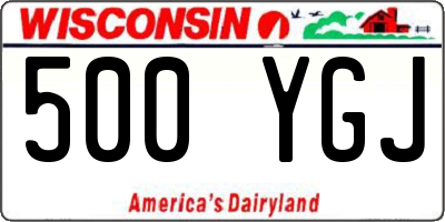 WI license plate 500YGJ