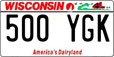 WI license plate 500YGK