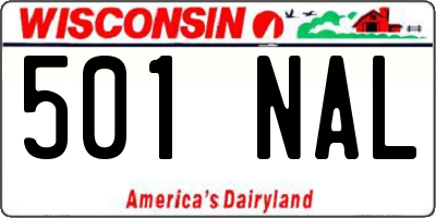 WI license plate 501NAL