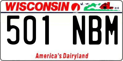 WI license plate 501NBM