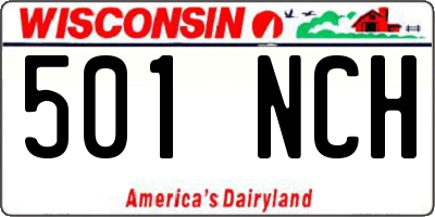 WI license plate 501NCH