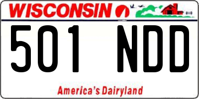 WI license plate 501NDD