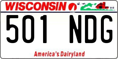 WI license plate 501NDG