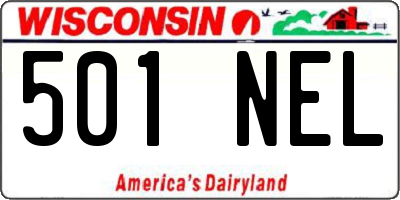 WI license plate 501NEL