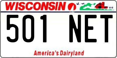 WI license plate 501NET