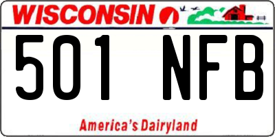 WI license plate 501NFB