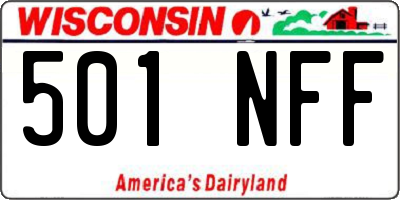 WI license plate 501NFF