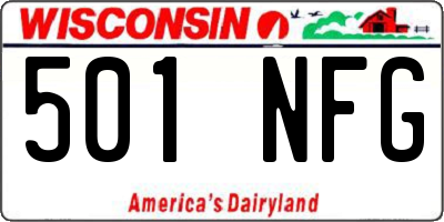 WI license plate 501NFG