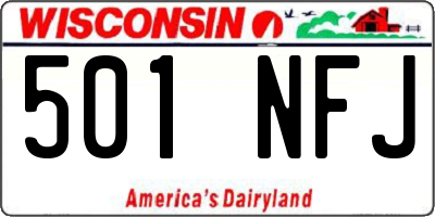 WI license plate 501NFJ
