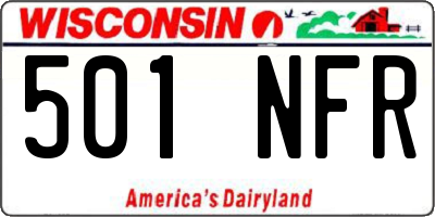 WI license plate 501NFR