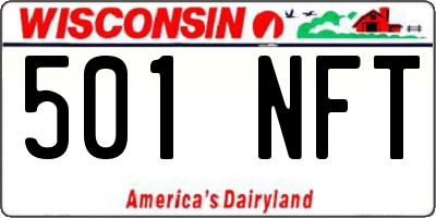 WI license plate 501NFT
