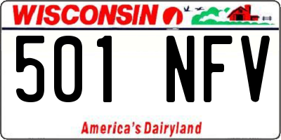 WI license plate 501NFV