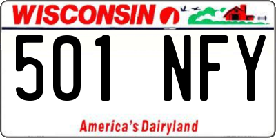 WI license plate 501NFY