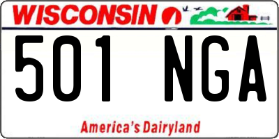 WI license plate 501NGA